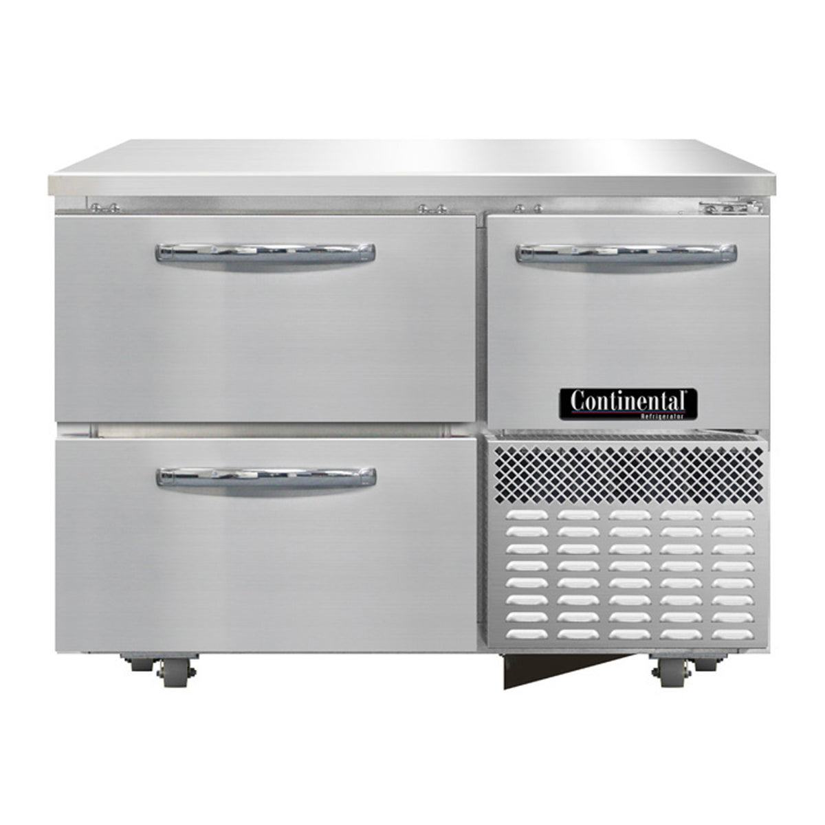 Continental Refrigerator FA43SN-U-D 43-Inch Undercounter Freezer — 2 Drawers, Stainless Steel Exterior