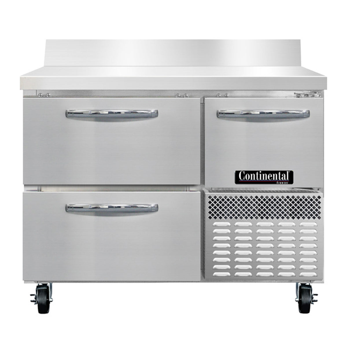 Continental Refrigerator FA43SNBS-D 43-Inch Worktop Freezer — 2 Drawers, Stainless Steel Front