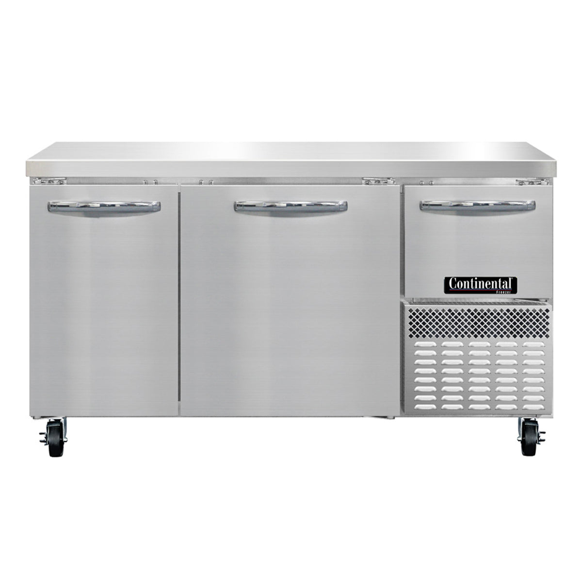 Continental Refrigerator FA60SN 60-Inch Worktop Freezer β 3 doors, Stainless Steel Front