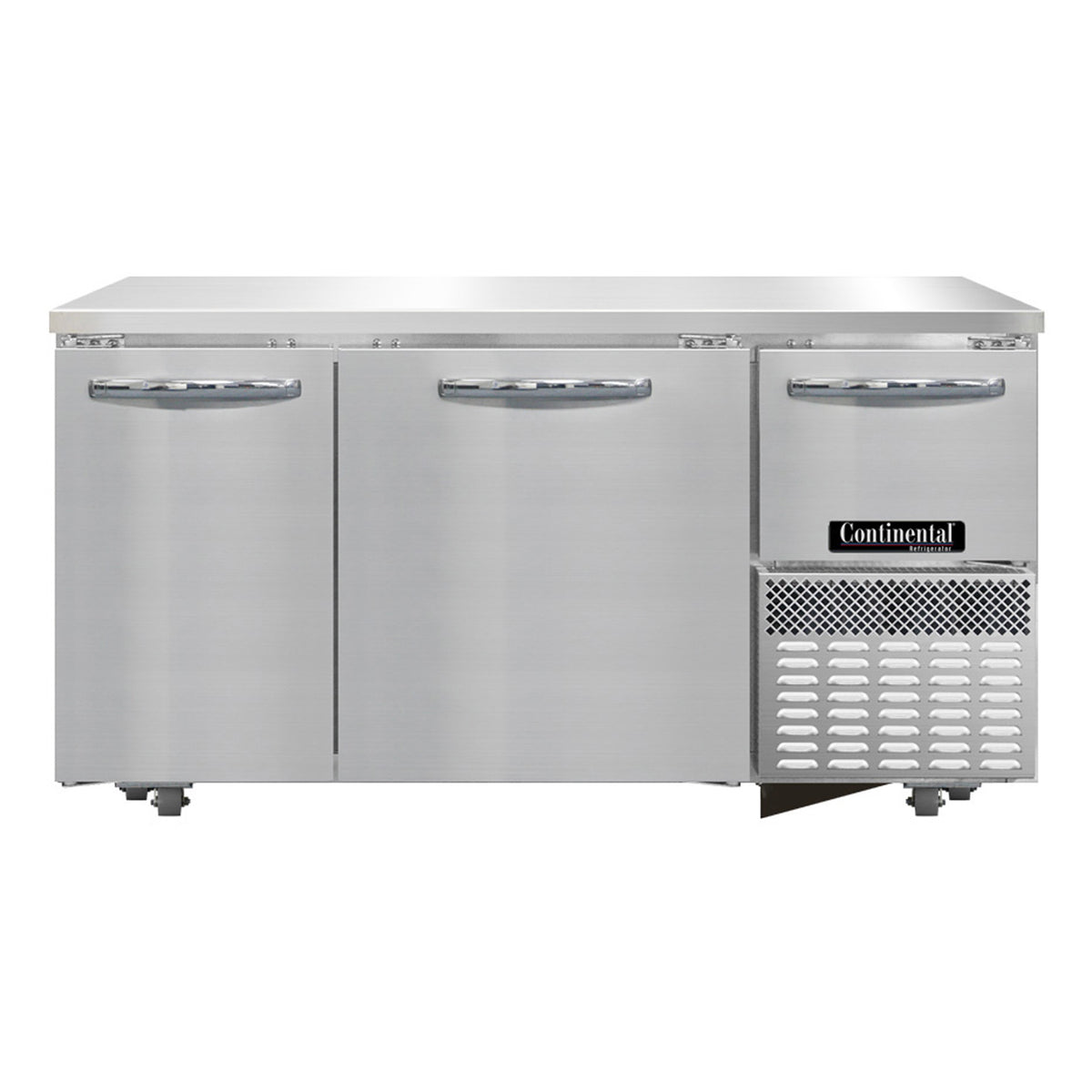 Continental Refrigerator FA60SN-U 60-Inch Undercounter Freezer β 3 Doors, Stainless Steel Exterior