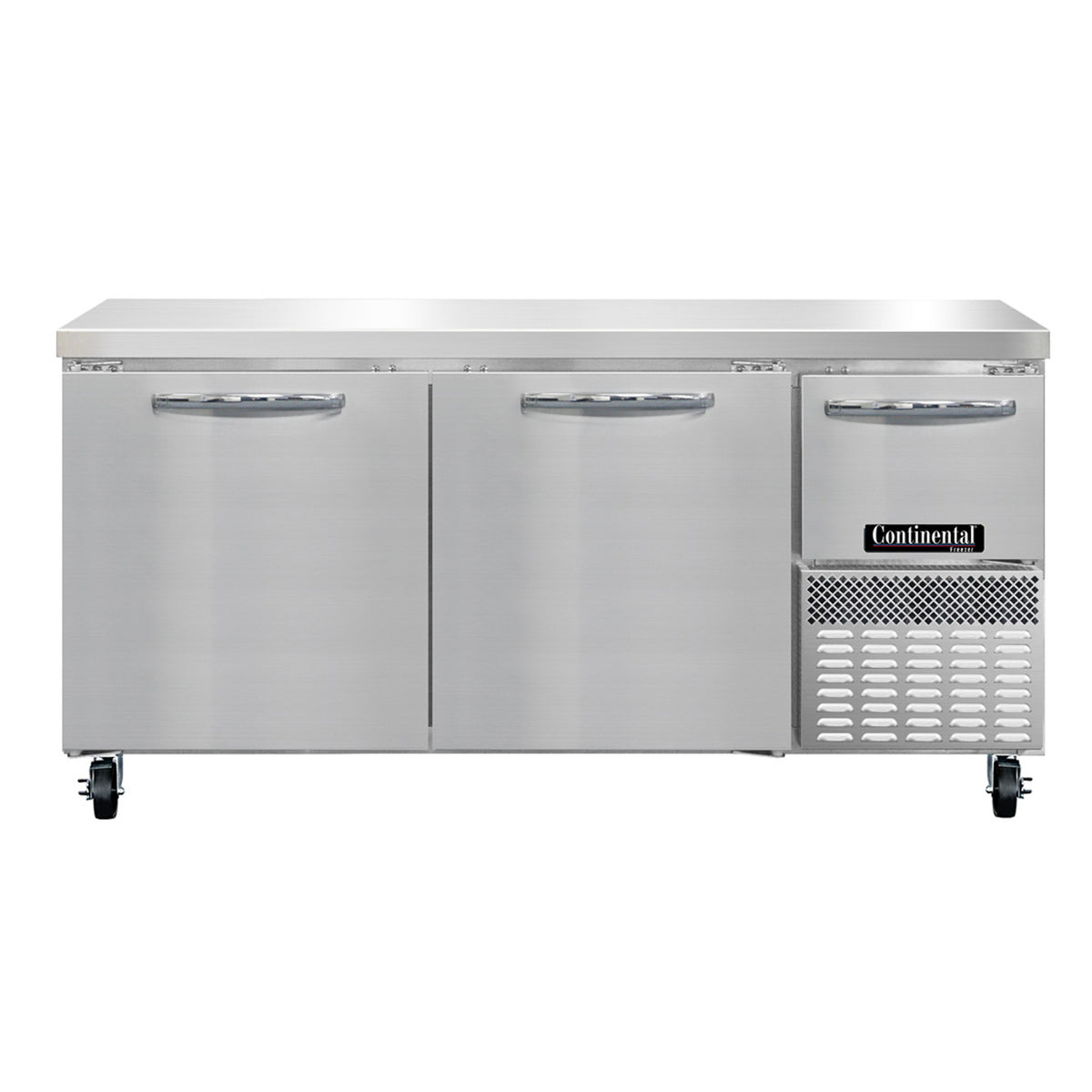 Continental Refrigerator FA68SN 68-Inch Worktop Freezer β 3 doors, Stainless Steel Front