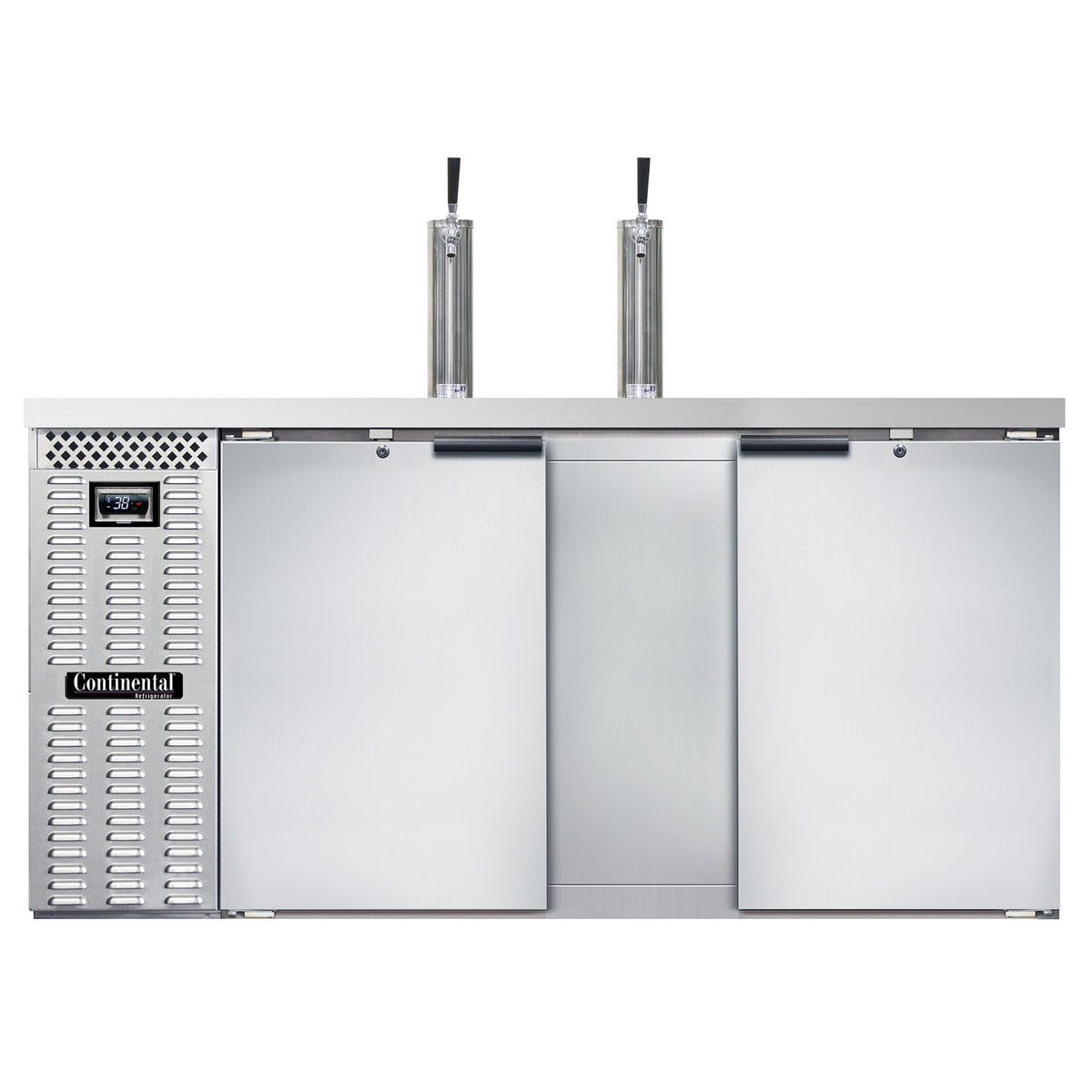 Continental Refrigerator KC69NSS 69-Inch Keg Cooler & Beer Dispenser β 2 Doors, Stainless Steel Exterior