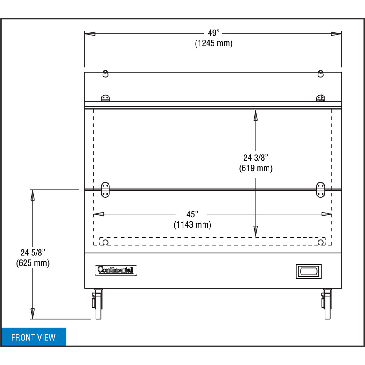 Continental Refrigerator MC4ND 49-Inch Milk Cooler