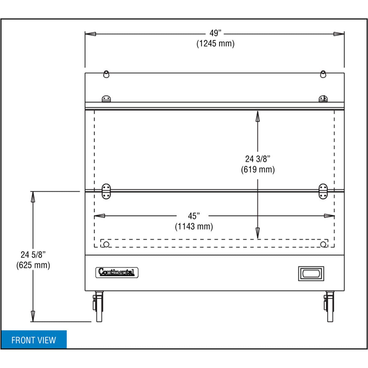 Continental Refrigerator MC4NS 49-Inch Milk Cooler