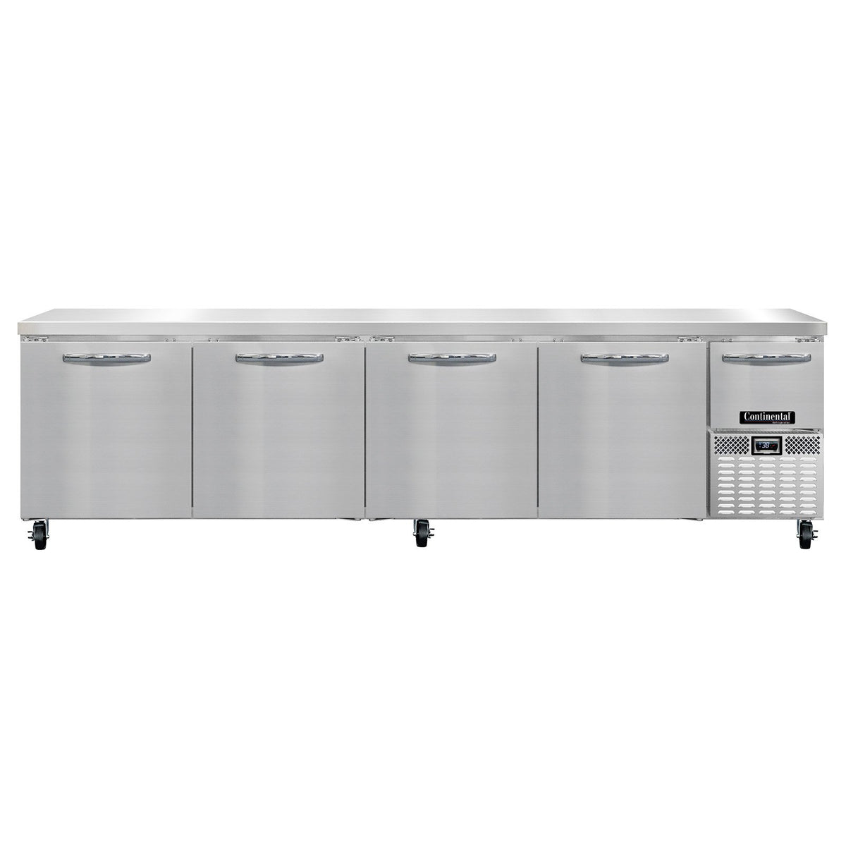 Continental Refrigerator RA118N 118-Inch Worktop Refrigerator — 5 doors, Stainless Steel Front