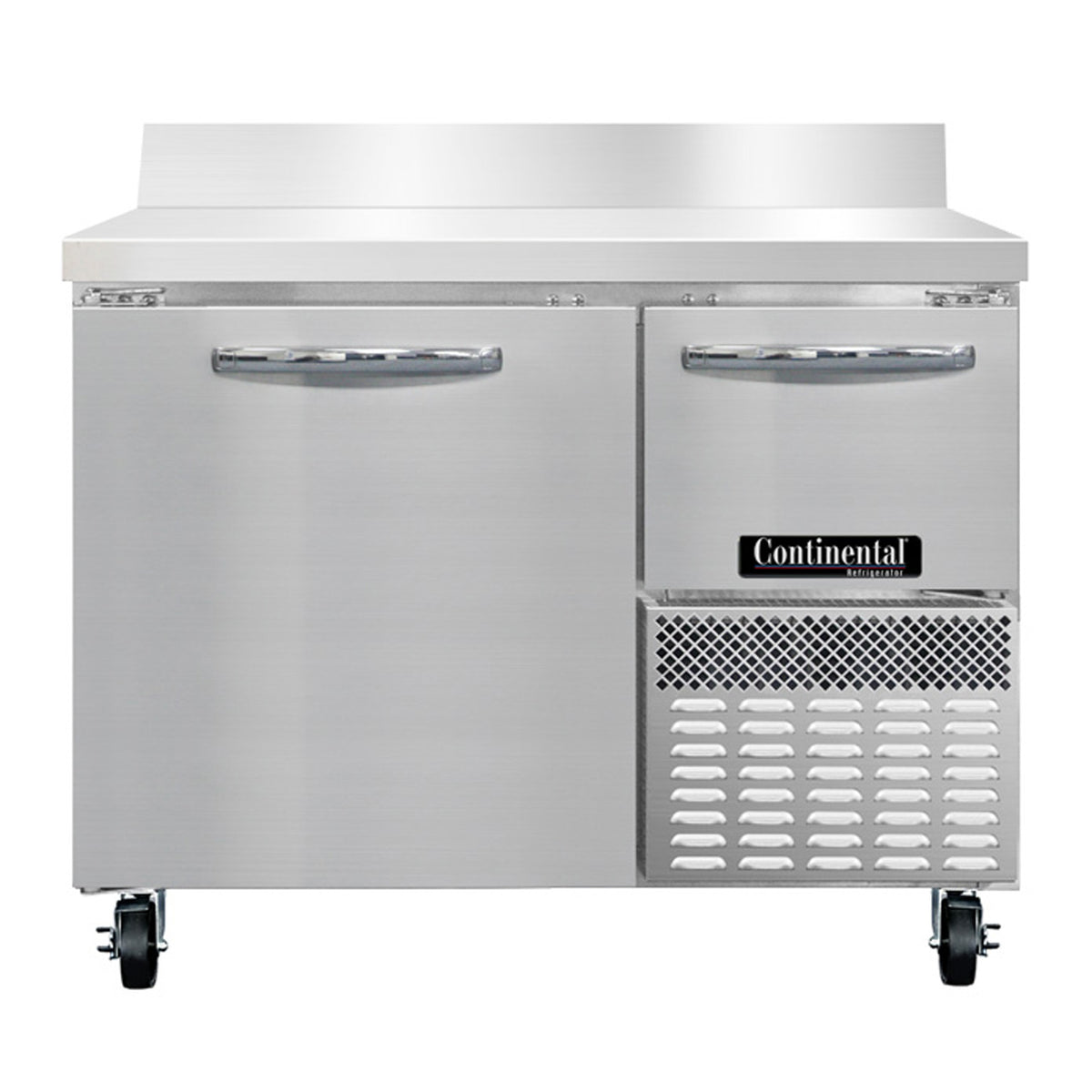 Continental Refrigerator RA43SNBS 43-Inch Worktop Refrigerator — 2 doors, Stainless Steel Front