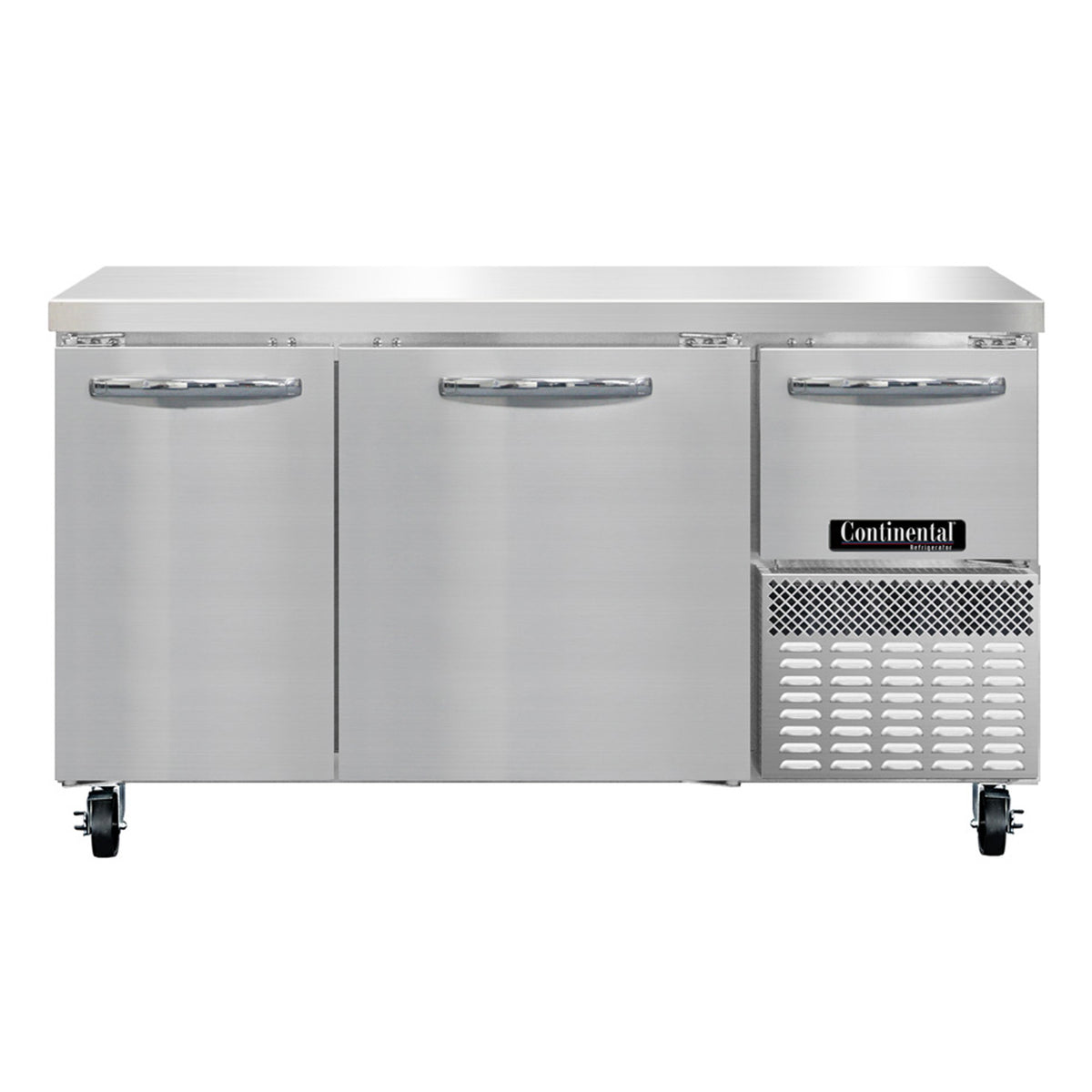 Continental Refrigerator RA60SN 60-Inch Worktop Refrigerator — 3 doors, Stainless Steel Front