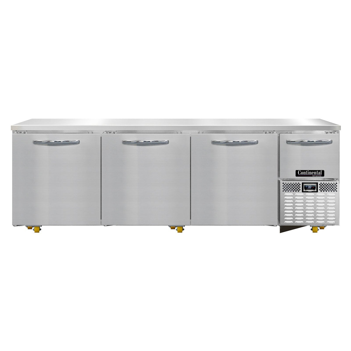 Continental Refrigerator RA93N-U 93.1875-Inch Undercounter Refrigerator — 4 Doors, Stainless Steel Exterior