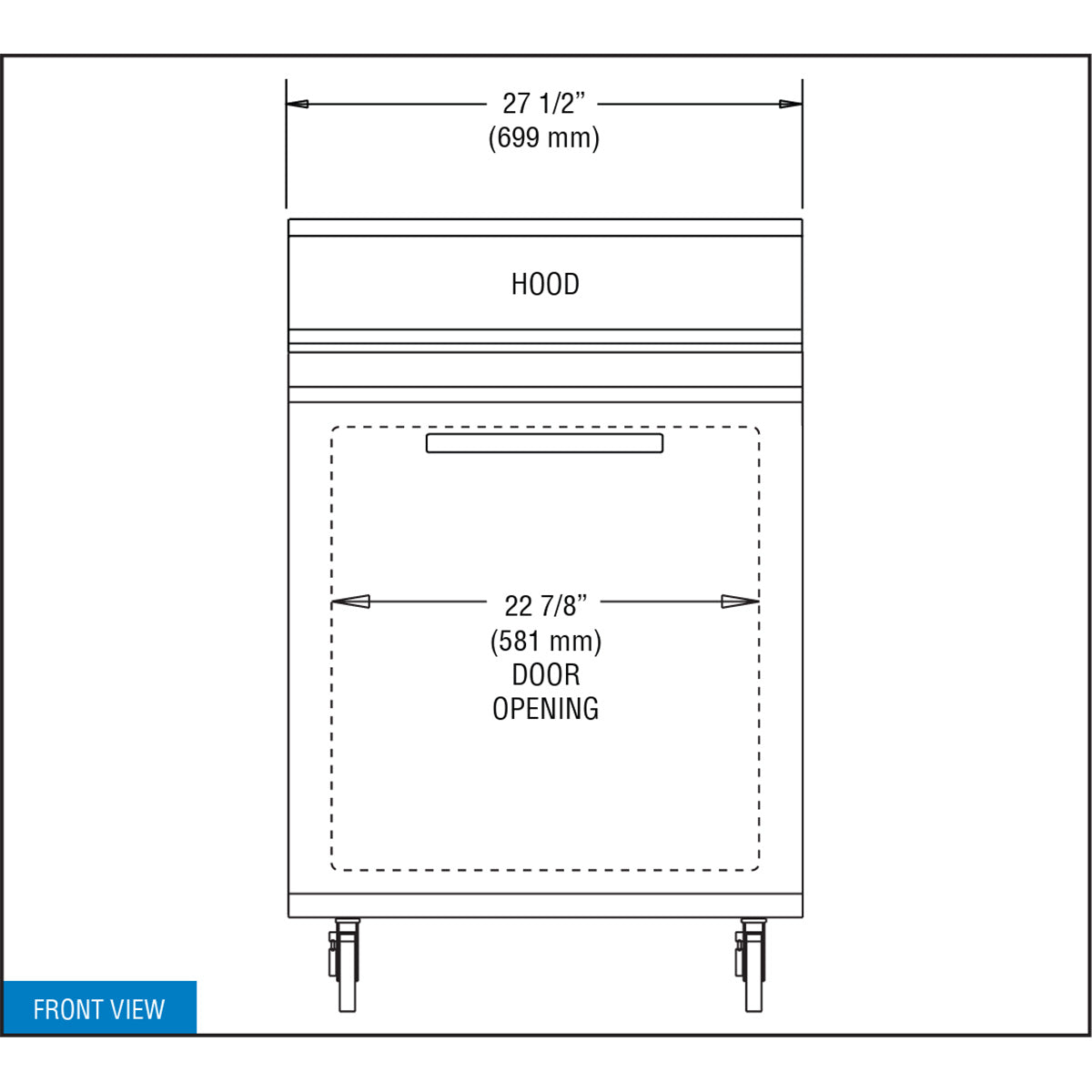 Continental Refrigerator SW27N8 27.5-Inch Sandwich & Salad Prep Table — 1 Doors, 8 Pans, Stainless Steel Front