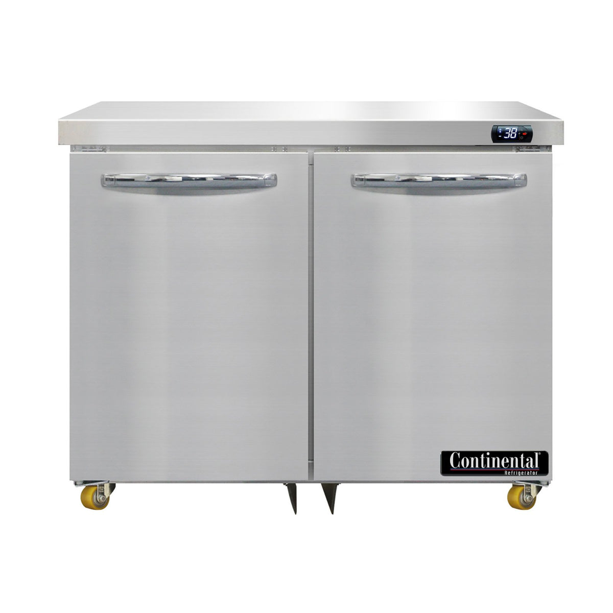 Continental Refrigerator SW36N-U 36-Inch Undercounter Refrigerator — 2 Doors, Stainless Steel Front