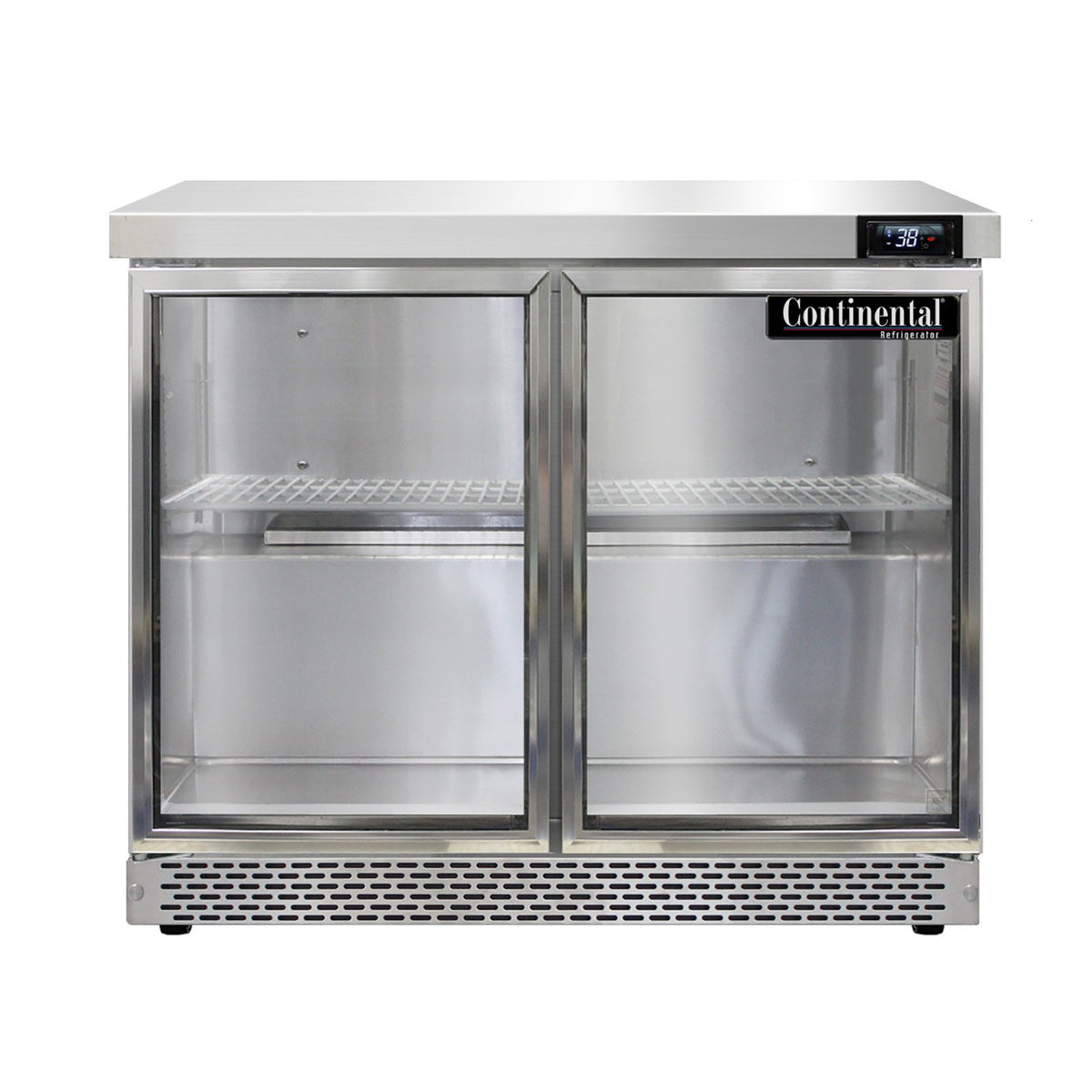 Continental Refrigerator SW36NGD-FB 36-Inch Worktop Refrigerator — 2 Doors, Stainless Steel Front