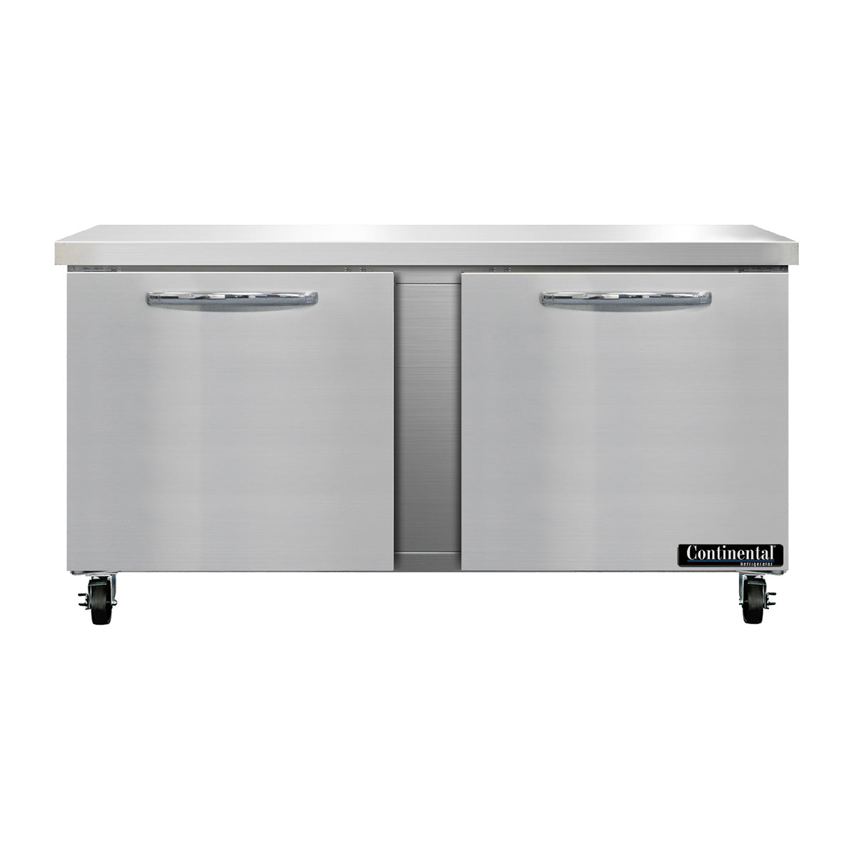 Continental Refrigerator SW60N 60-Inch Worktop Refrigerator — 2 Doors, Stainless Steel Front