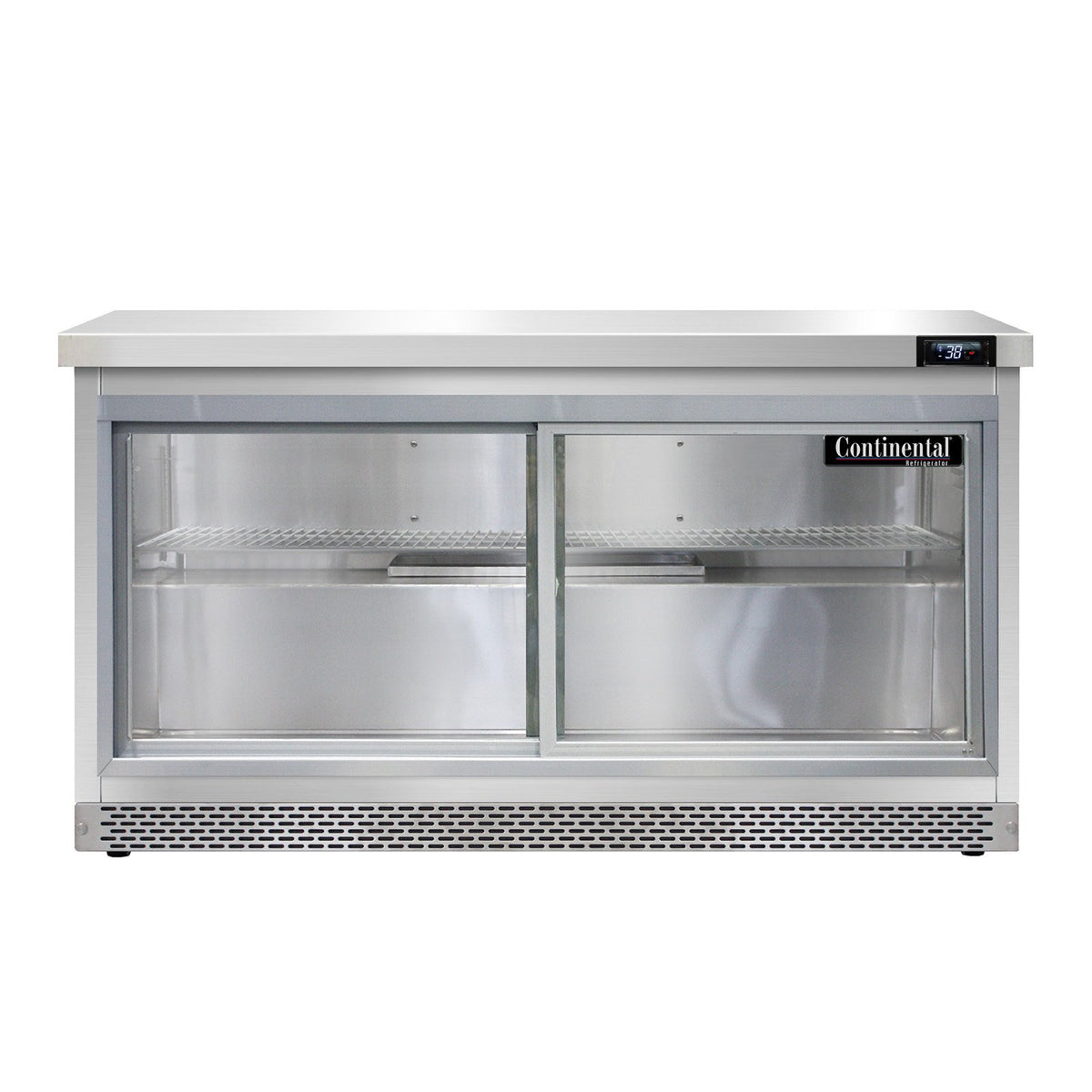 Continental Refrigerator SW60NSGD-FB 60-Inch Worktop Refrigerator — 2 Doors, Stainless Steel Front
