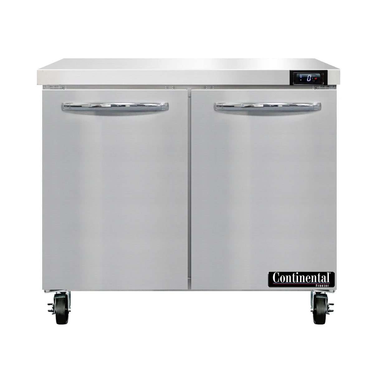 Continental Refrigerator SWF36N 36-Inch Worktop Freezer — 2 Doors, Stainless Steel Front