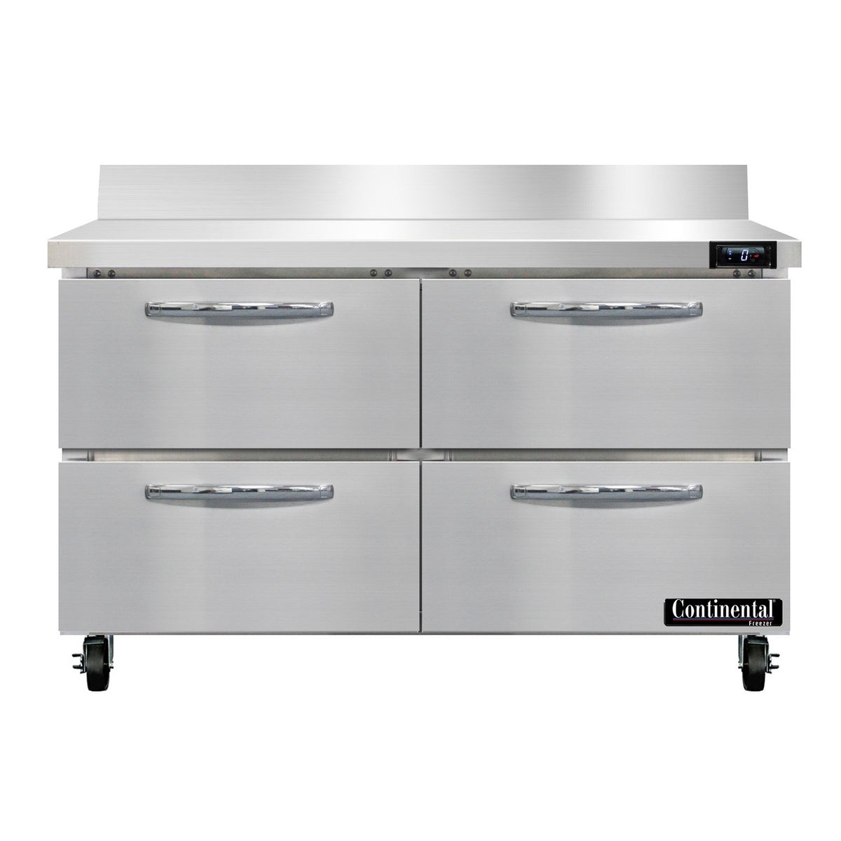 Continental Refrigerator SWF48NBS-D 48-Inch Worktop Freezer — 4 Drawers, Stainless Steel Front