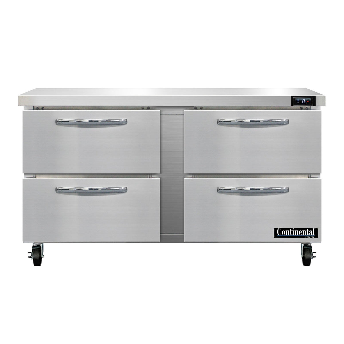 Continental Refrigerator SWF60N-D 60-Inch Worktop Freezer — 4 Drawers, Stainless Steel Front