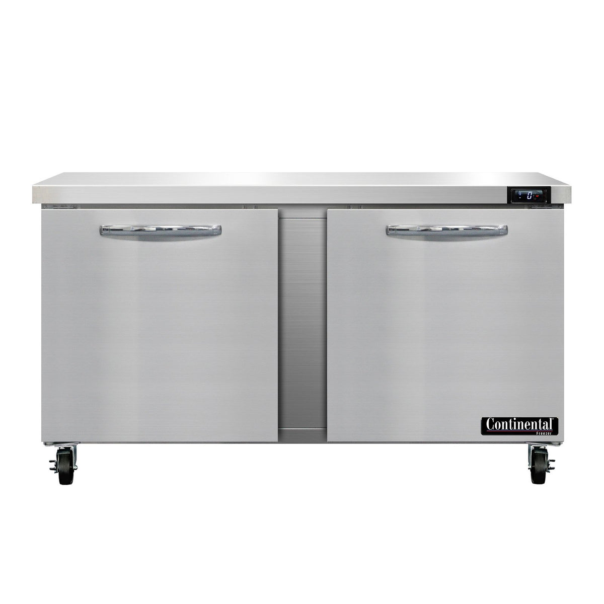 Continental Refrigerator SWF60N 60-Inch Worktop Freezer — 2 Doors, Stainless Steel Front