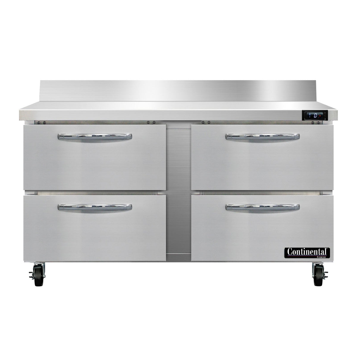 Continental Refrigerator SWF60NBS-D 60-Inch Worktop Freezer — 4 Drawers, Stainless Steel Front