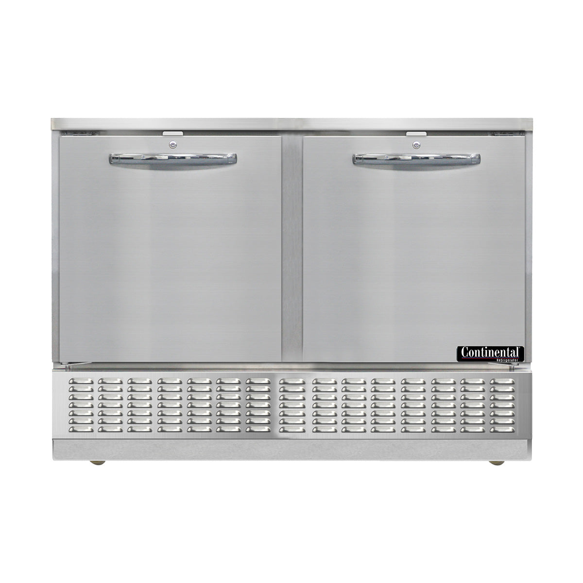 Continental Refrigerator UC48N 48-Inch Undercounter Refrigerator — 2 Doors, Stainless Steel Exterior