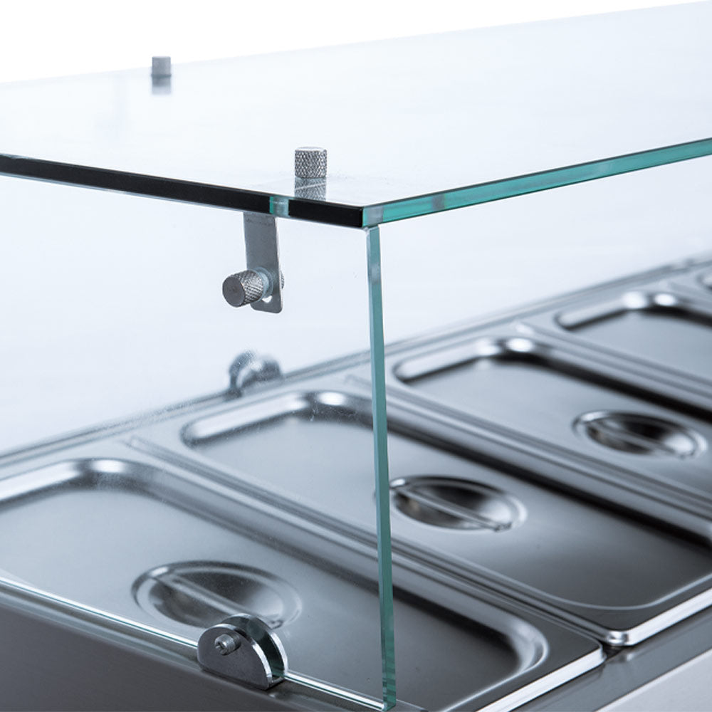 Coldline PDR-80W-SG 80" Two Door Refrigerated Pizza Prep Dough Retarder with Refrigerated Glass Topping Rail