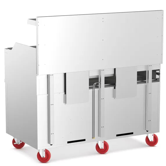 Cookline CR60-24RG-NG 60" 6 Burner Natural Gas Range with 2 Ovens with 24" Raised Griddle and Broiler - 278,000 BTU