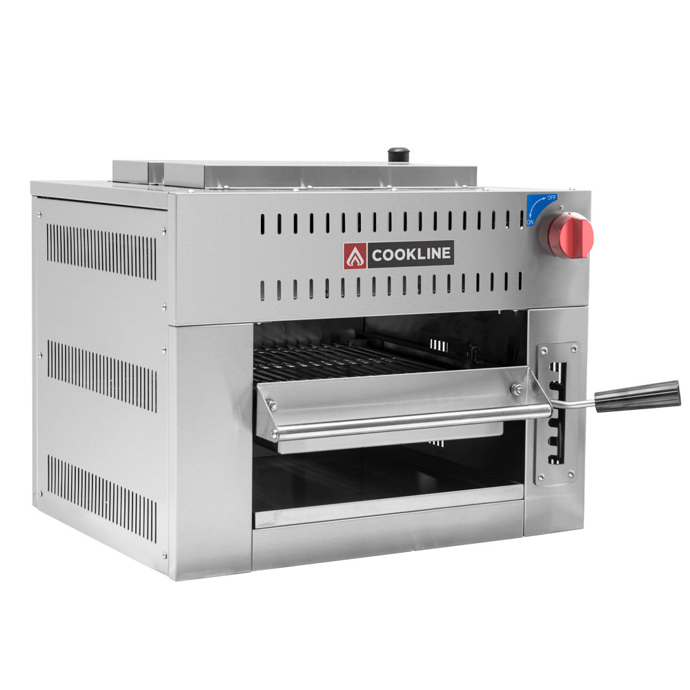 Cookline CSM-24-WM 24" infrared salamander broiler, front angle view