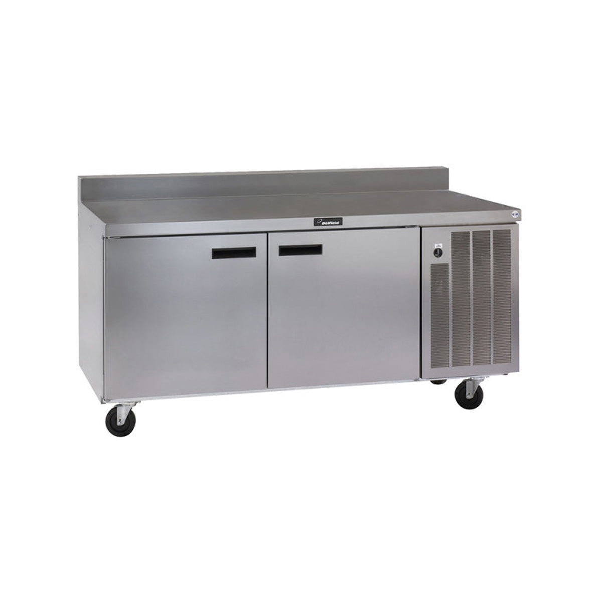 Delfield 18672BSTMP 72-Inch Commercial Worktop Refrigerator — 2 doors