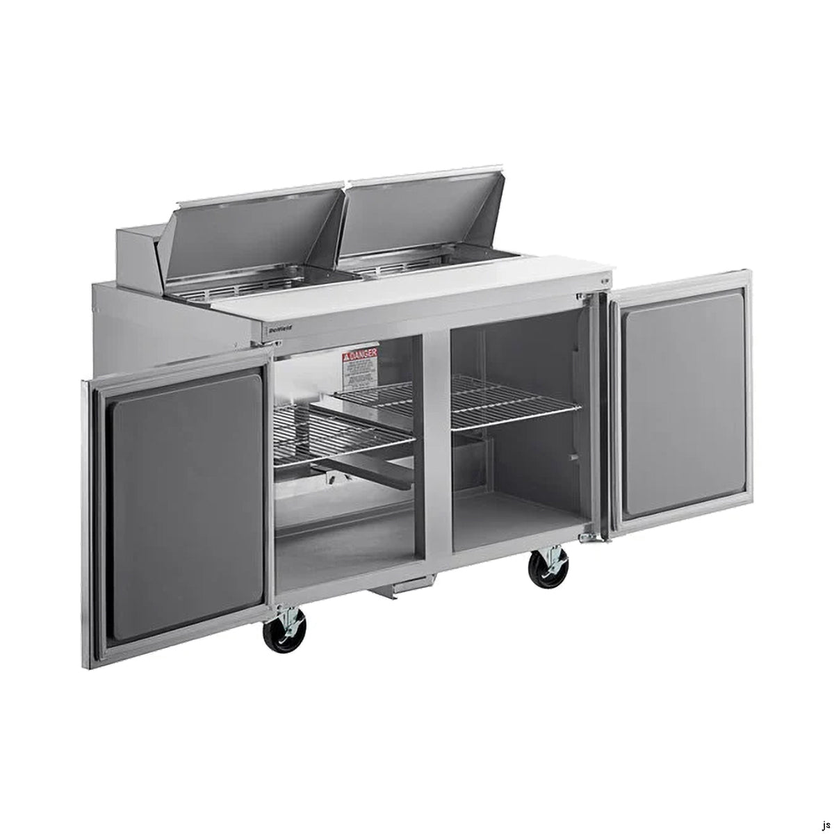 Delfield 4448NP-12M 48.13-Inch Sandwich & Salad Prep Table — 12 Pans, 2 doors