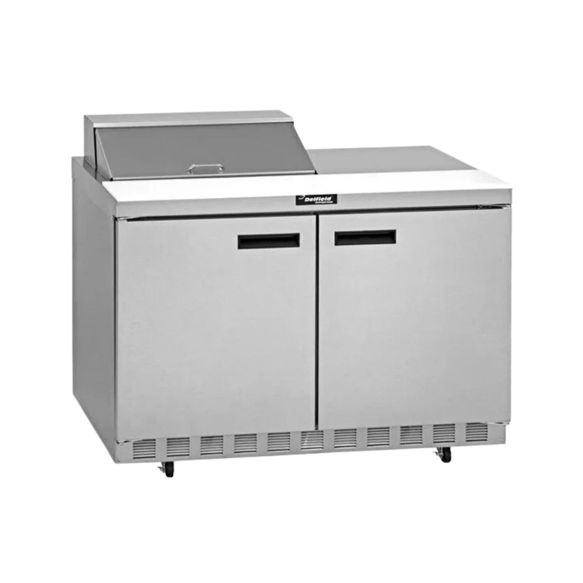 Delfield 4460NP-8 60.13-Inch Sandwich & Salad Prep Table — 8 Pans, 2 doors