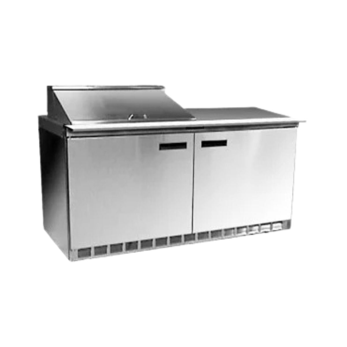 Delfield 4464NP-8 64.13-Inch Sandwich & Salad Prep Table — 8 Pans, 2 doors