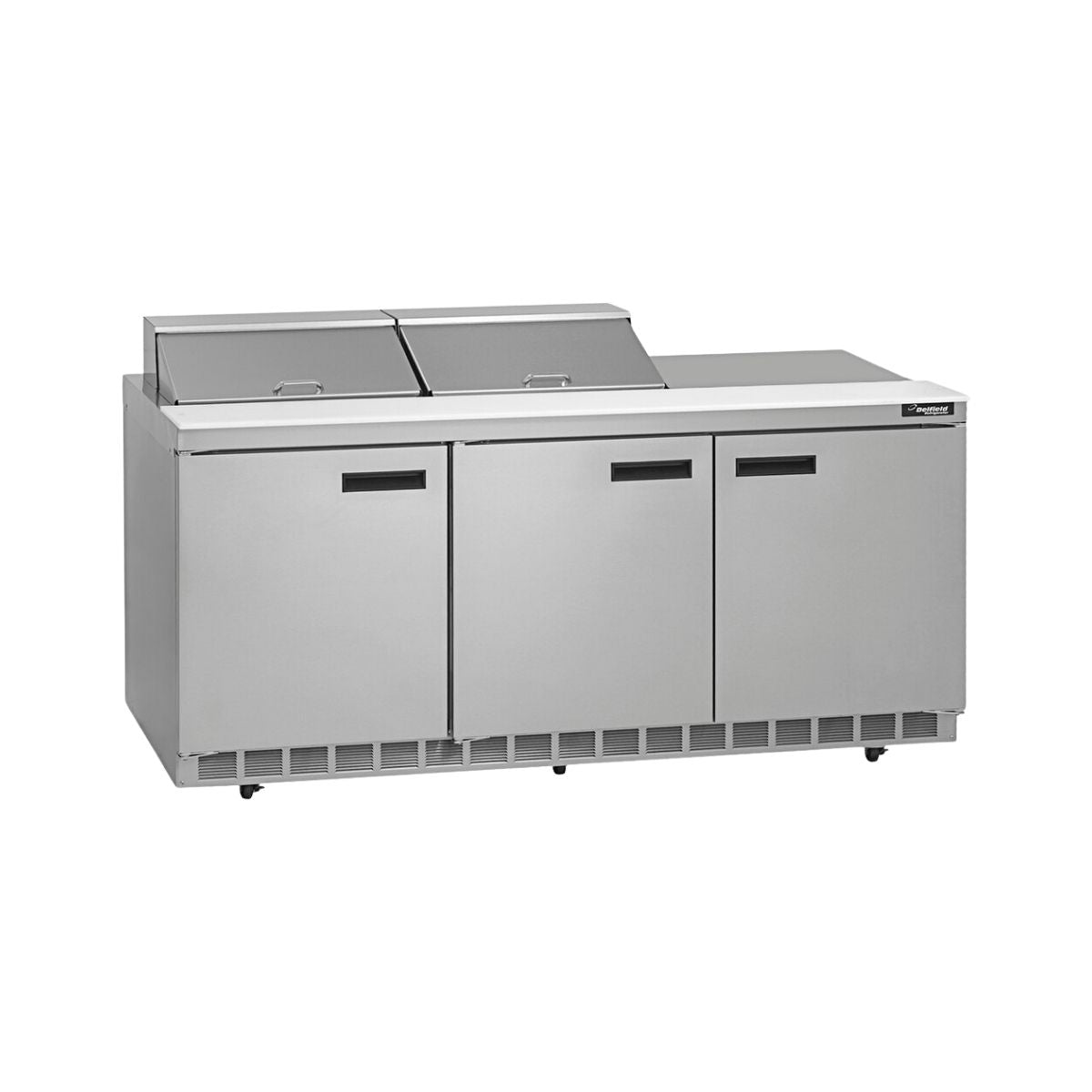 Delfield 4472NP-12 72.13-Inch Sandwich & Salad Prep Table β 12 Pans, 3 doors