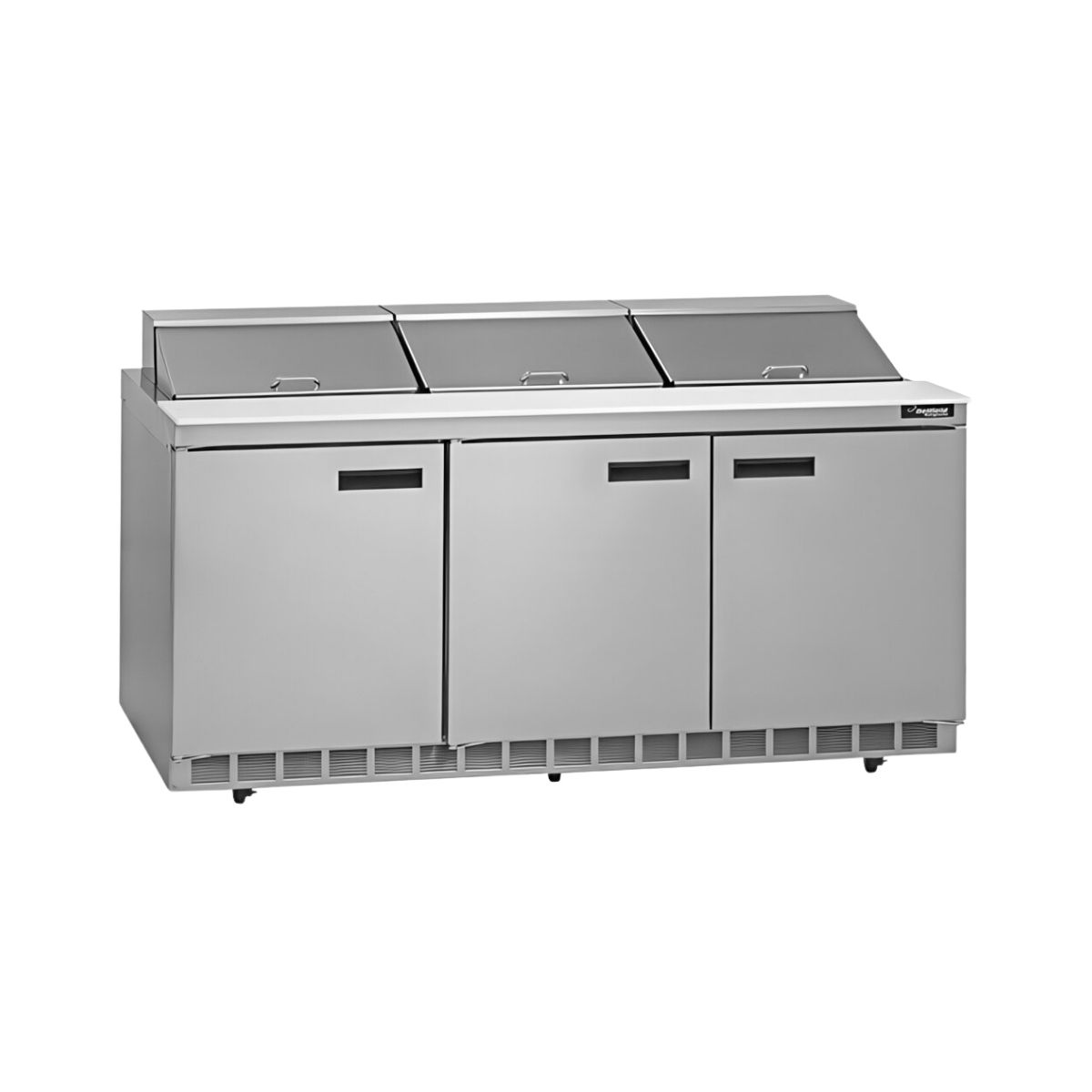 Delfield 4472NP-18 72.13-Inch Sandwich & Salad Prep Table — 18 Pans, 3 doors