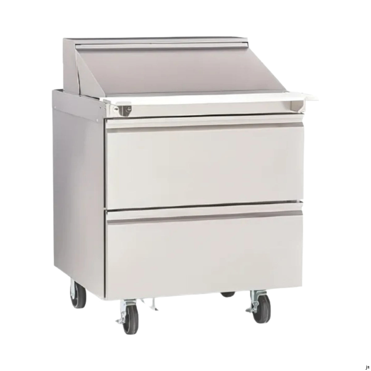 Delfield D4427NP-6 27.13-Inch Sandwich & Salad Prep Table β 6 Pans, 2 drawers