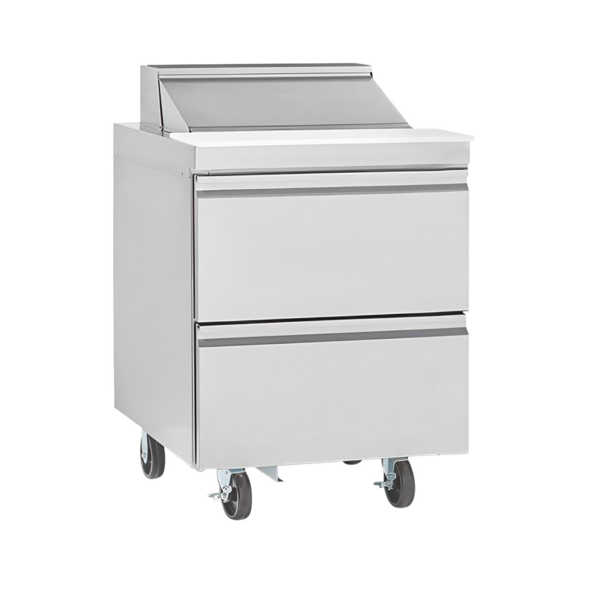 Delfield D4427NP-8 27.13-Inch Sandwich & Salad Prep Table β 8 Pans, 2 drawers