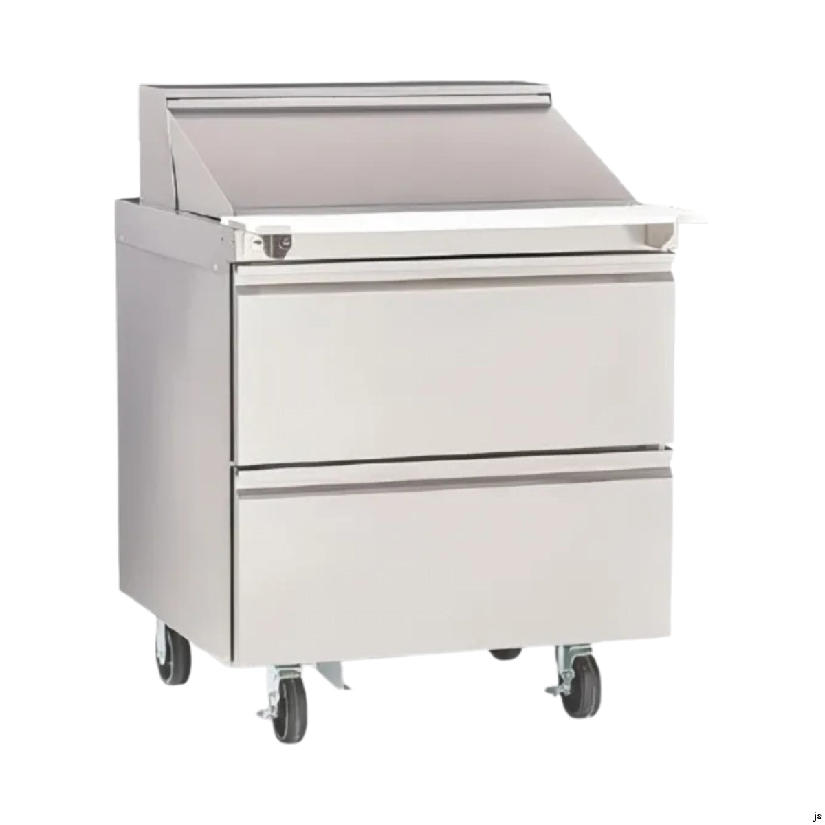 Delfield D4427NP-9M 27.13-Inch Sandwich & Salad Prep Table — 9 Pans, 2 drawers