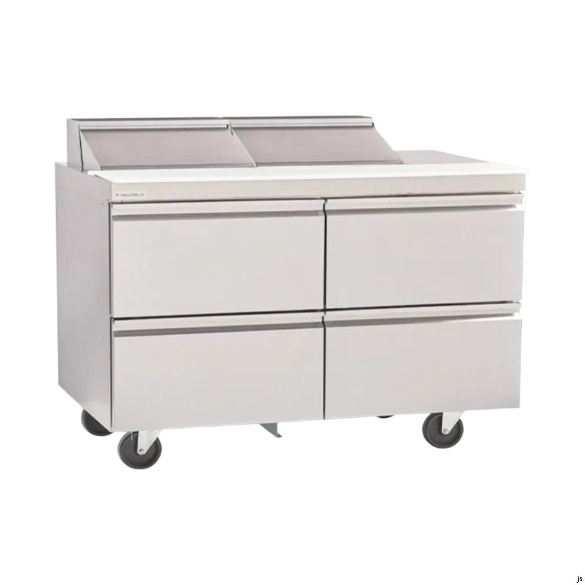 Delfield D4448NP-12 48.13-Inch Sandwich & Salad Prep Table β 12 Pans, 4 drawers