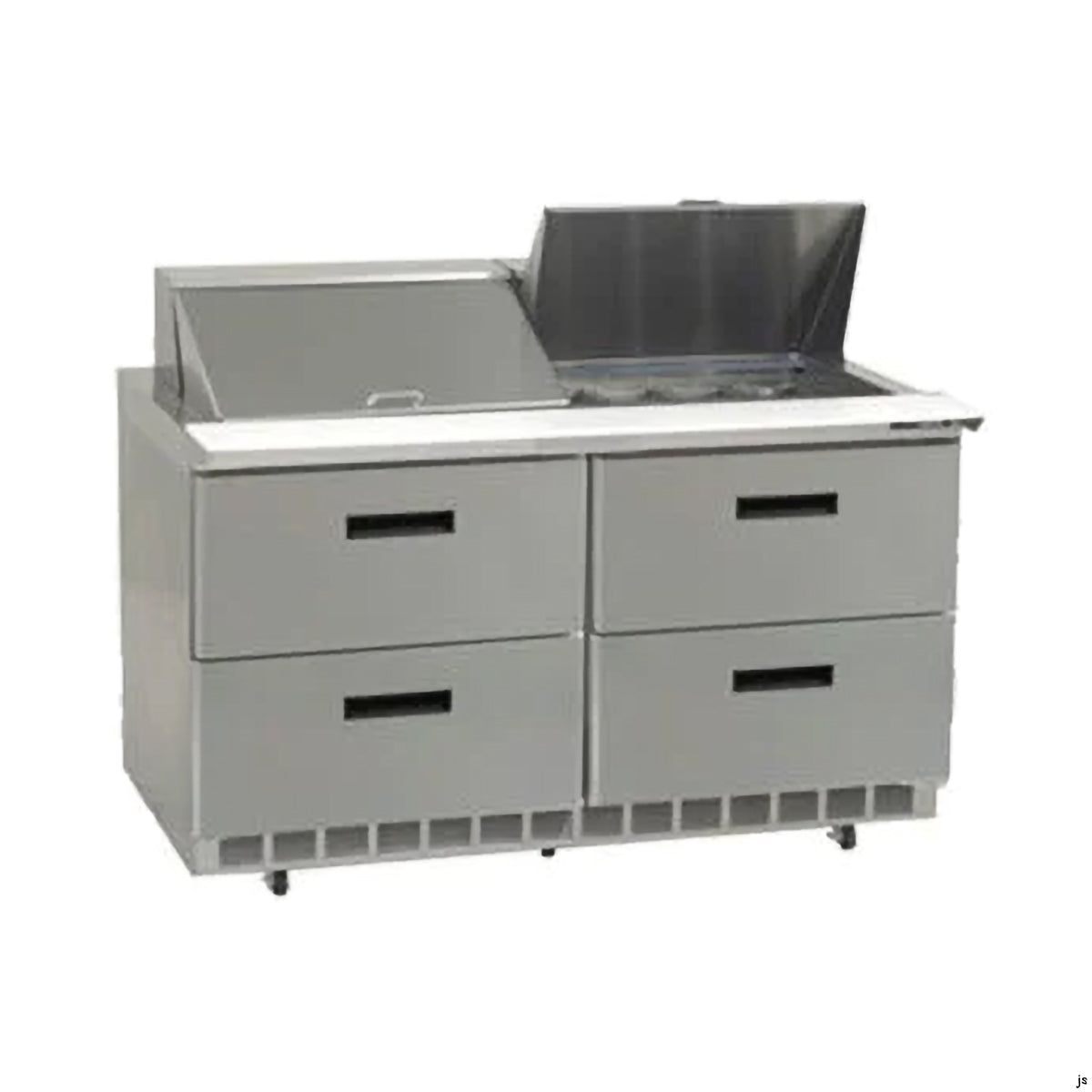 Delfield D4448NP-12 48.13-Inch Sandwich & Salad Prep Table β 12 Pans, 4 drawers