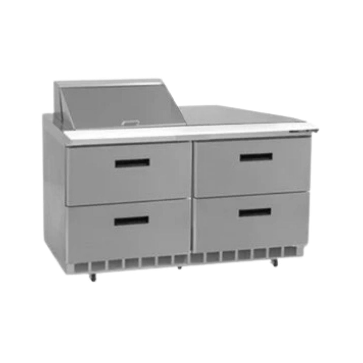 Delfield D4448NP-6 48.13-Inch Sandwich & Salad Prep Table — 6 Pans, 4 drawers