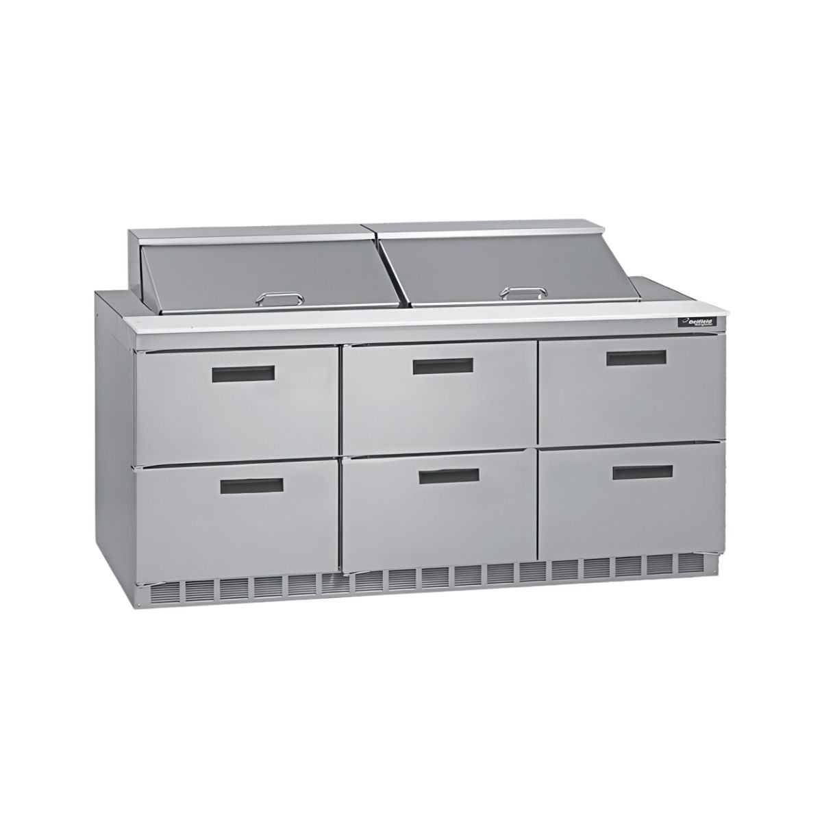 Delfield D4472NP-24M 72.13-Inch Sandwich & Salad Prep Table β 24 Pans, 6 drawers