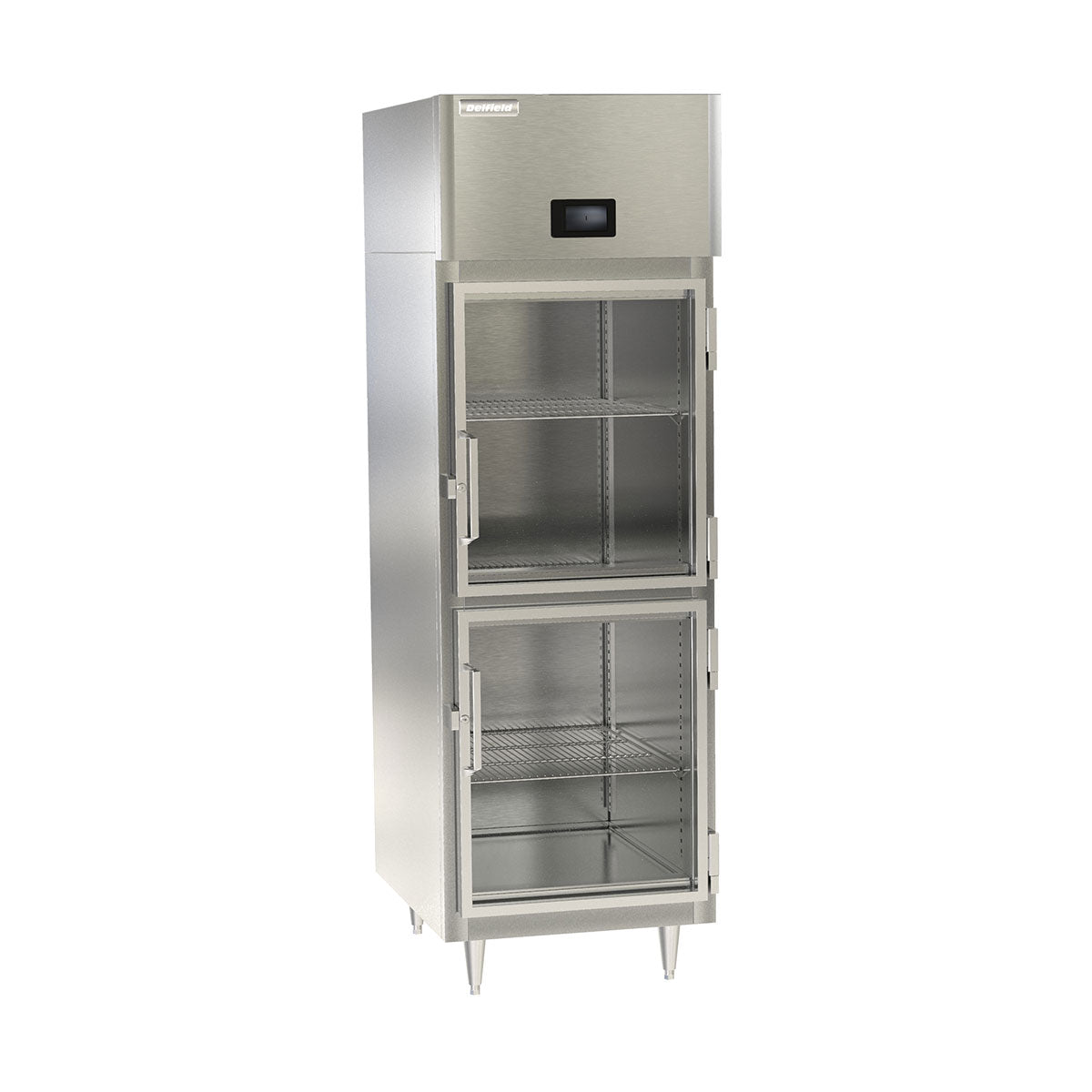 Delfield DSLR1-GH 26.52-Inch Reach-In Glass Door Refrigerator β 2 Doors