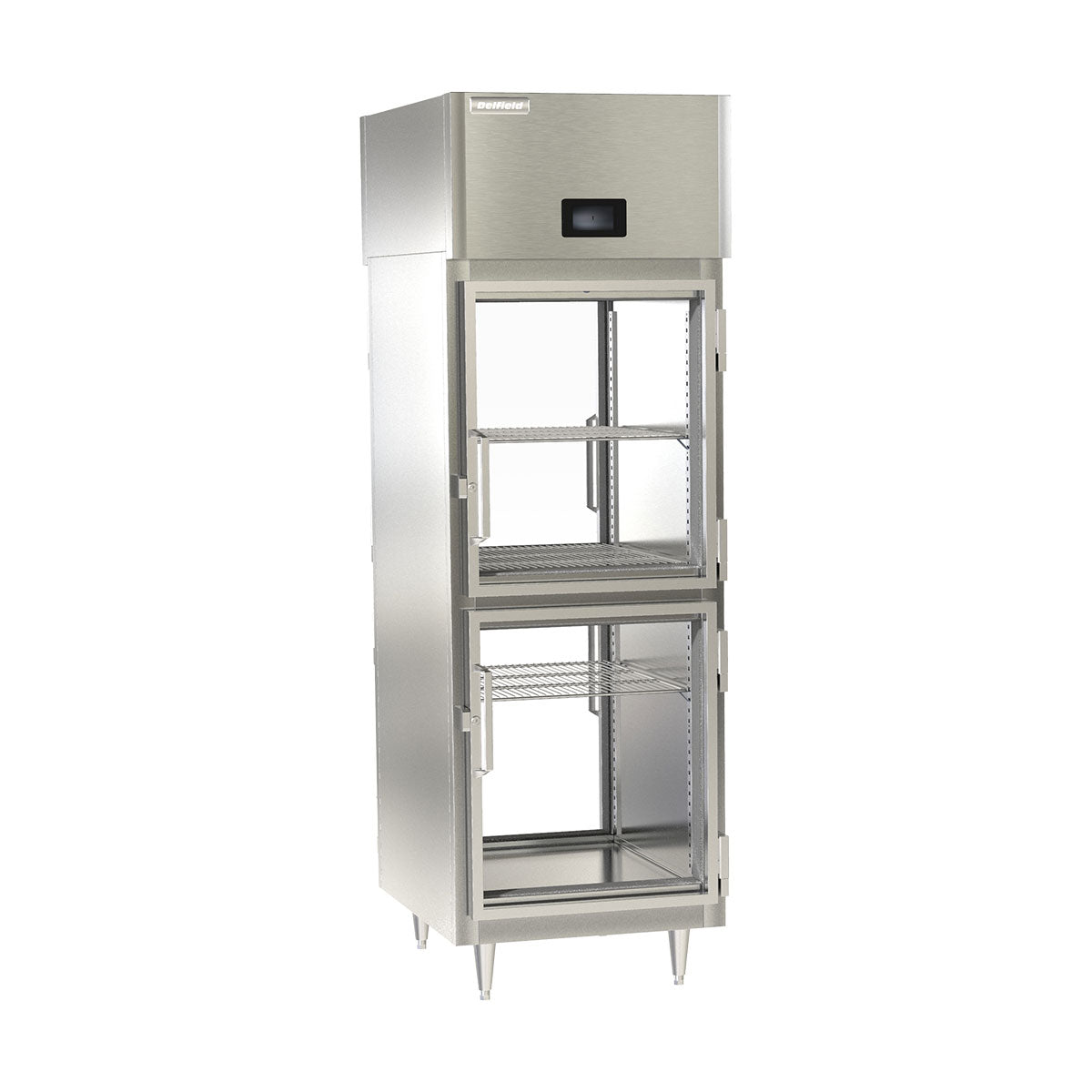 Delfield DSLRPT1-GH 26.5-Inch Pass-Thru Glass Door Refrigerator β 4 Doors
