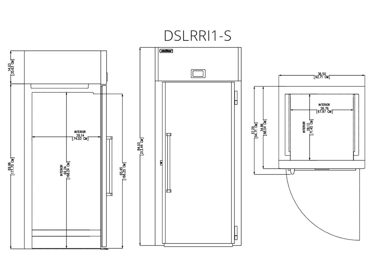 Delfield DSLRRI1-S 36.5-Inch Roll-In Refrigerator β 1 Door