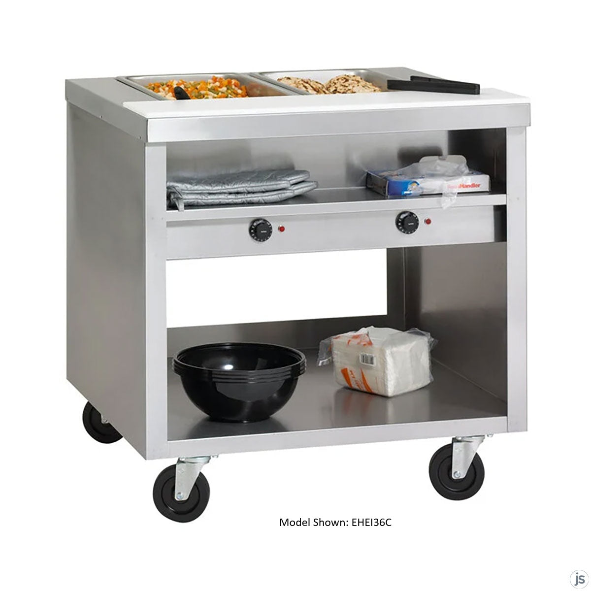 Delfield EHEI60C 60-Inch Electric Hot Food Table — 4 wells