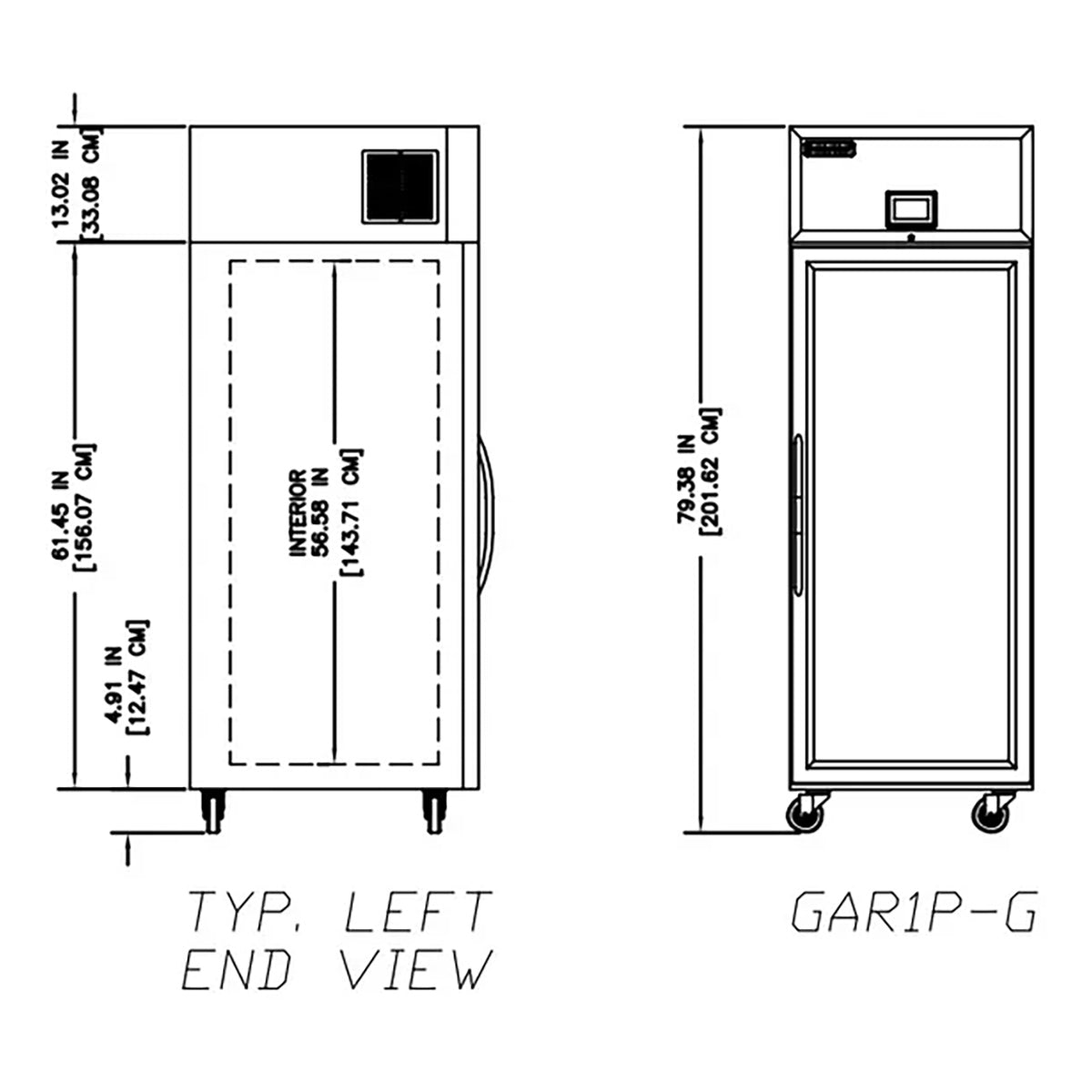 Delfield GAR1P-G 27.4-Inch Reach-In Glass Door Refrigerator β 1 Door