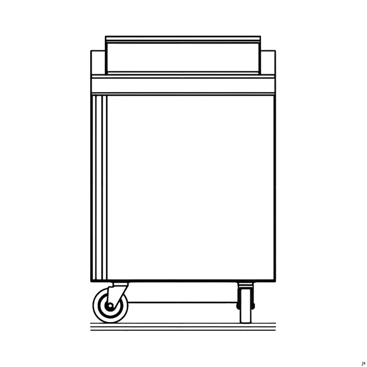 Delfield ST4427NP-6 27.13-Inch Sandwich & Salad Prep Table — 6 Pans, 1 door