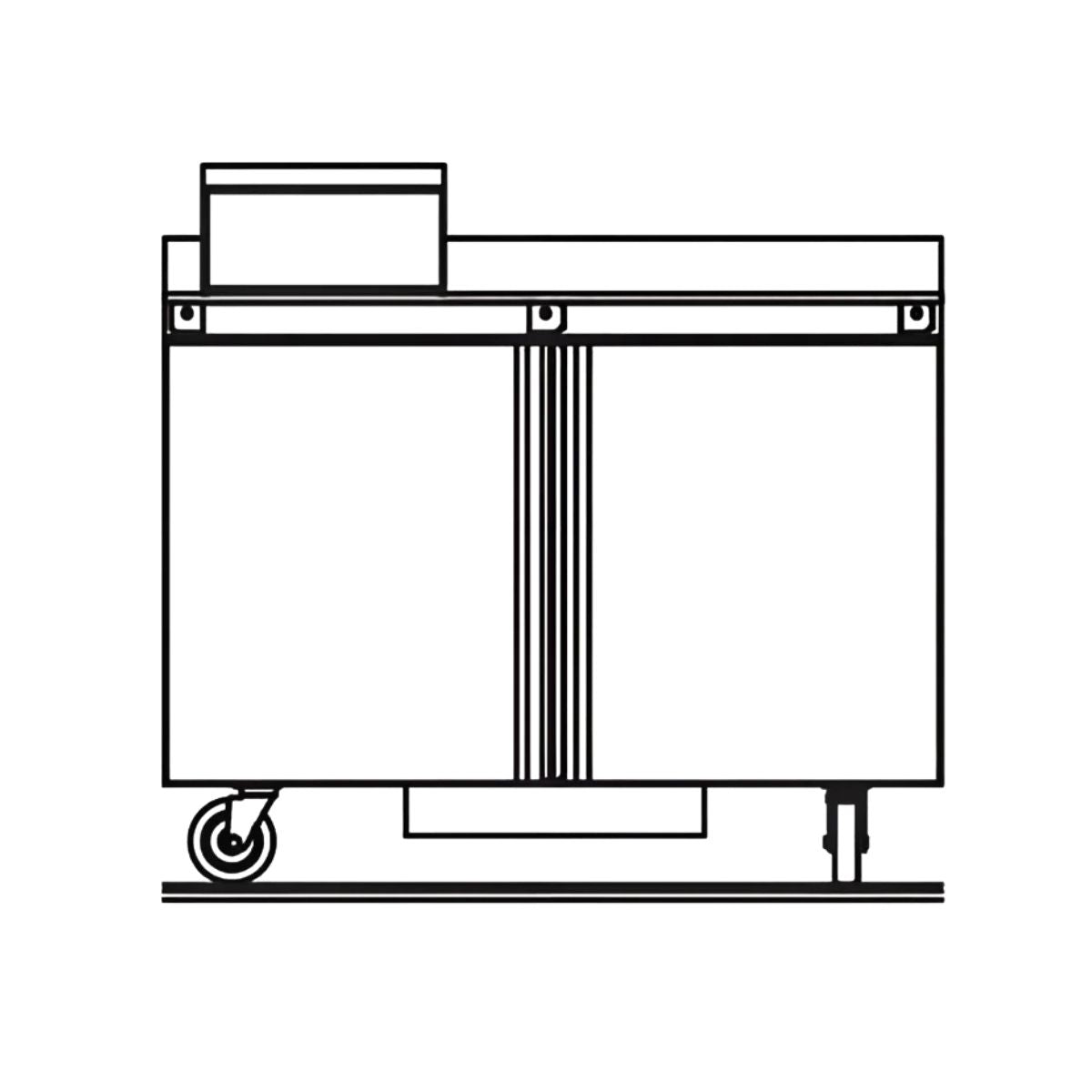 Delfield ST4448NP-6M 48.13-Inch Sandwich & Salad Prep Table β 6 Pans, 2 doors