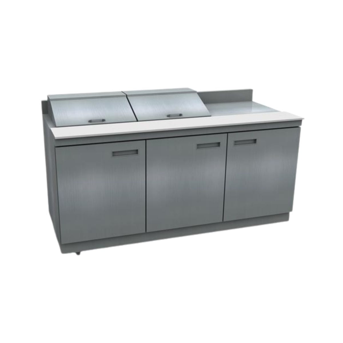 Delfield ST4472NP-12 72.13-Inch Sandwich & Salad Prep Table β 12 Pans, 3 doors