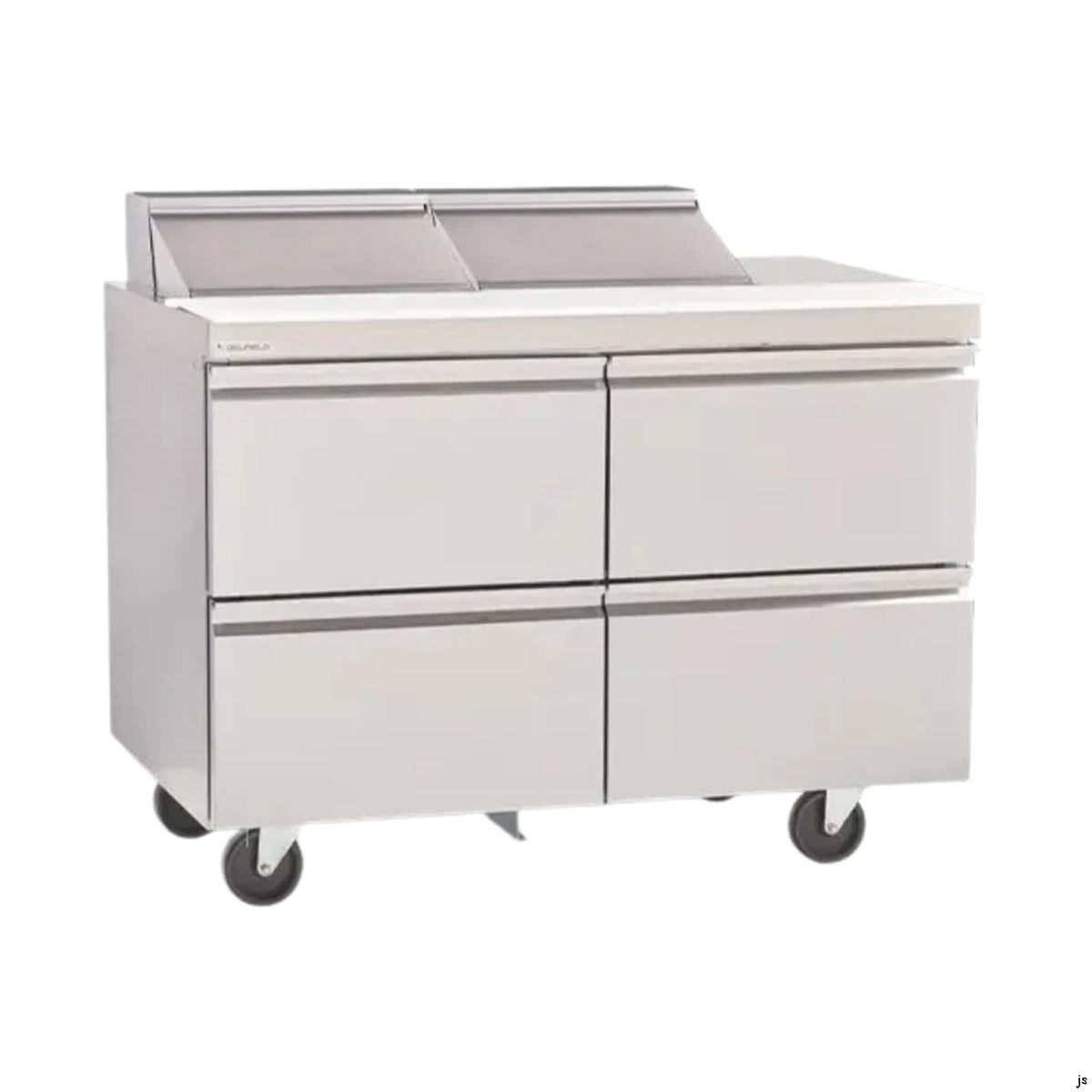 Delfield STD4464NP-12M 64.13-Inch Sandwich & Salad Prep Table β 12 Pans, 4 drawers