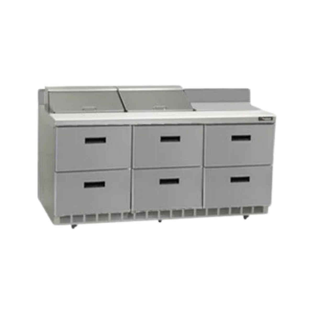 Delfield STD4472NP-12 72.13-Inch Sandwich & Salad Prep Table β 12 Pans, 6 drawers