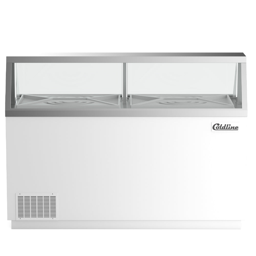Coldline DIP-66 ice cream dipping cabinet, front view